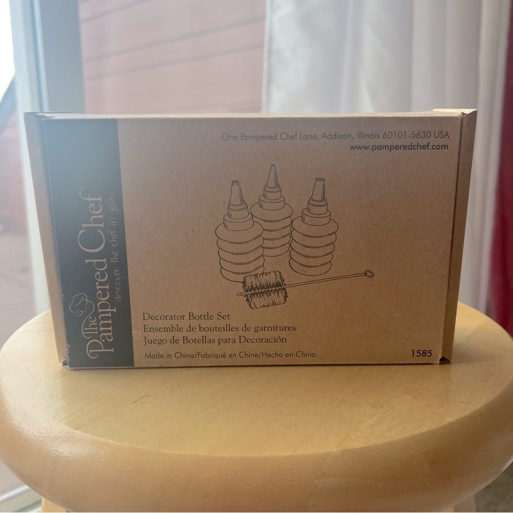 Pampered Chef Decorator Bottle Set Icing Frosting Baking P2